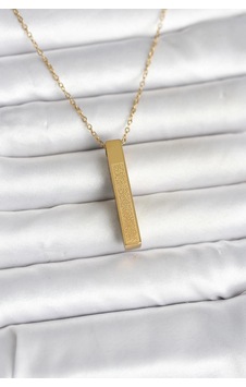 316l Çelik Gold Renk Ayetel Kürsi Yazılı Bar Çubuk Kolye Renkli 83384179 316l Çelik Gold Renk Ayetel Kürsi Yazılı Bar Çubuk Kolye Renkli 83384179