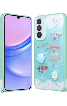 Samsung Galaxy Uyumlu A35 Kılıf Parlayan Sıvılı Simli Kabartma Figürlü Zore Cevze Kapak Samsung Galaxy Uyumlu A35 Kılıf Parlayan Sıvılı Simli Kabartma Figürlü Zore Cevze Kapak