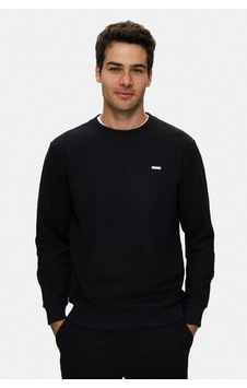 UCLA Luca Siyah Bisiklet Yaka Krinkıl Hafif Kumaş Metal Logolu Standard Fit Erkek Sweatshirt UCLA Luca Siyah Bisiklet Yaka Krinkıl Hafif Kumaş Metal Logolu Standard Fit Erkek Sweatshirt
