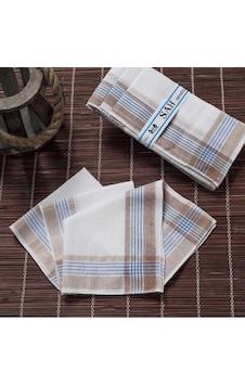 Elif Mira Şah 30x30 Cm. Bir Düzine 12 Adet Mendil Şah Kahve Çok Renkli Elif Mira Şah 30x30 Cm. Bir Düzine 12 Adet Mendil Şah Kahve Çok Renkli