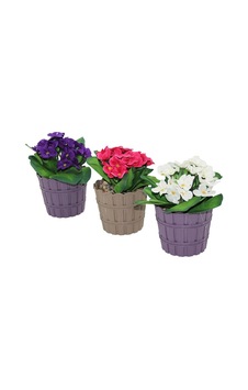 Evidecor Menekşe Yapay Çiçek Plastik Saksı - 30'li Paket Evidecor Menekşe Yapay Çiçek Plastik Saksı - 30'li Paket