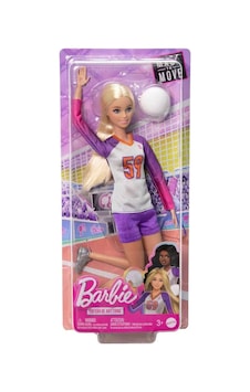 Barbie Made To Move Voleybolcu Bebek Mor Turuncu Spor Kıyafetli, Koleksiyonluk Ve Hediyelik Oyuncak Bebek