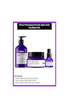 Loreal Professionnel Keratin Alpha Sleek Saç Bakım Seti 3 Lü 500 Ml Loreal Professionnel Keratin Alpha Sleek Saç Bakım Seti 3 Lü 500 Ml