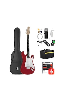 Donner Dst-100 Amfili Elektro Gitar Başlangıç Seti Kırmızı