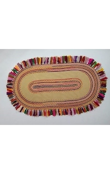 Jüt Halı El Yapımı Oval Model:306 Jüt Halı El Yapımı Oval Model:306
