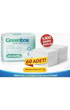 Greenbox Yetişkin Yatak Koruyucu Alt Açma Örtü 60x90 Cm Adet 60 Adet Greenbox Yetişkin Yatak Koruyucu Alt Açma Örtü 60x90 Cm Adet 60 Adet