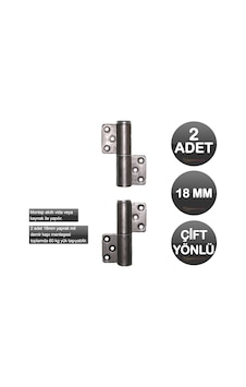 2 Adet 18mm Yaprak Mil Demir Kapı Menteşesi 18 Mm