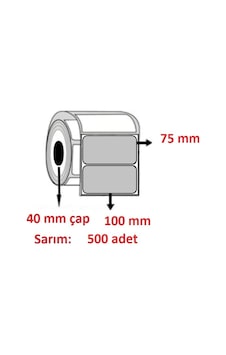 100X75 SİLVER MAT ETİKET 500 LÜ 5 RULO 2500 ADET 100X75 SİLVER MAT ETİKET 500 LÜ 5 RULO 2500 ADET