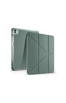 Aksesuarcim Apple iPad Uyumlu Pro 13 2024 İle Uyumlu Kılıf Silikon Yumuşak Kalem Bölmeli Esnek 4 Farklı Stand Olabilen Tablet Kılıfı Koyu Yeşil Sku: Zeusb0g71lqp3b Arka Kapak