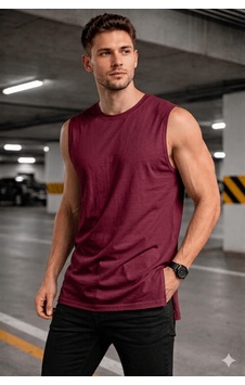 Cool Tarz Erkek Kolsuz Regular Fit Basic Atlet Yan Yırtmaçlı Pis Yaka Tişört Bordo Bordo Cool Tarz Erkek Kolsuz Regular Fit Basic Atlet Yan Yırtmaçlı Pis Yaka Tişört Bordo Bordo