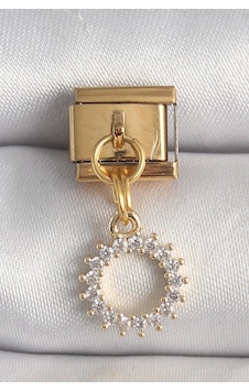 316l Çelik Gold Renk Zirkon Taşlı Sallantı Güneş Model Nomination Charm Çok Renkli 316l Çelik Gold Renk Zirkon Taşlı Sallantı Güneş Model Nomination Charm Çok Renkli
