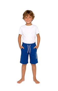 Coupon Çocuk Şort / Bel Lastikli - İp Bağlamalı Saks Mavi