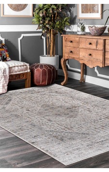 Indiana Etnik Desenli Vintage Eskitme Görünümlü Modern Halı In03 Multi Bej