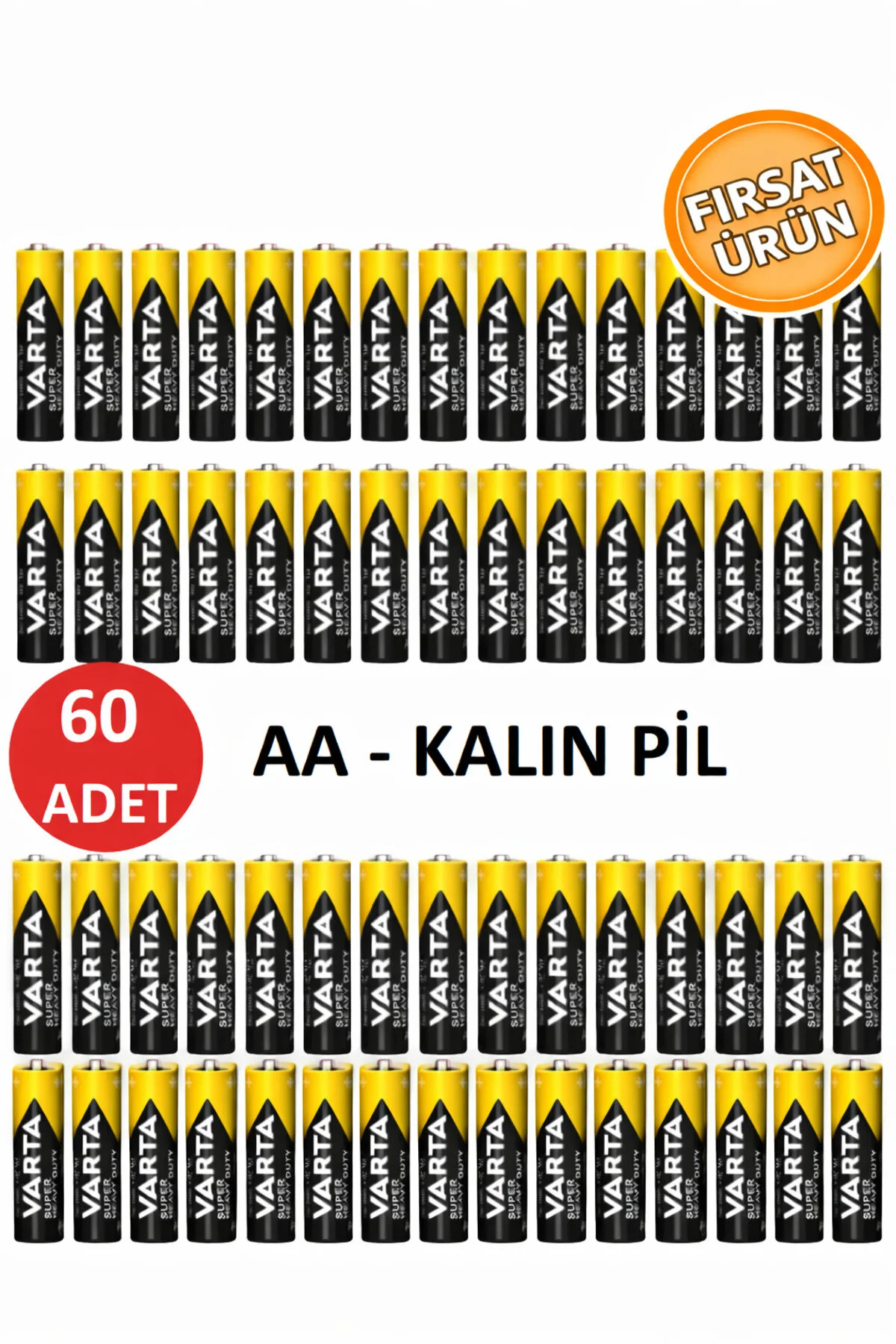 Aa Kalin Pil 60 Adet Özel Pil Paketi - Süper Güçlü - Uzun Ömürlü - 1.5v Aa Kalin Pil 60 Adet Özel Pil Paketi - Süper Güçlü - Uzun Ömürlü - 1.5v