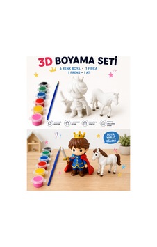 3d Prens Ve At Boyama Seti Kendin Boya Aktivite Seti 3d Prens Ve At Boyama Seti Kendin Boya Aktivite Seti
