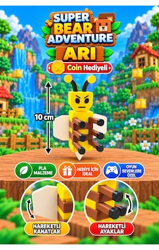 Super Bear Adventure Arı Figürü 10 Cm Super Bear Adventure Arı Figürü 10 Cm