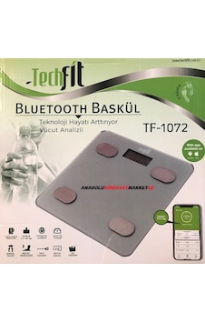 Techfit Dijital Baskül Tartı Banyo Baskülü Lcd Analizli 180 KG