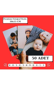Kişiye Özel Premium Fotoğraf Baskısı 50 Adet 10x15 Cm