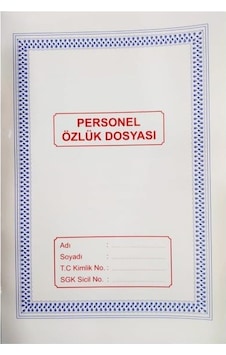 Gülpaş Personel Özlük Dosyası 10 Adet Gülpaş Personel Özlük Dosyası 10 Adet