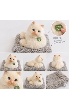 Basınca Miyavlayan Sesli Ve Yastıklı Peluş Kedi Oyuncak - Sevimli Yavru Kedi Tasarımı Bıyıklı Sarı Basınca Miyavlayan Sesli Ve Yastıklı Peluş Kedi Oyuncak - Sevimli Yavru Kedi Tasarımı Bıyıklı Sarı