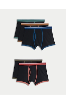 Marks & Spencer 5'li Pamuklu Cool & Fresh Boxer T14004808s Siyah