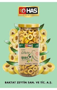 Has Premium Dilimli Yeşil Zeytin 500 G