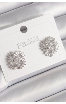 Pirinç Gümüş Renk Zirkon Taşlı Yonca Model Kadın Küpe çok renkli 28938837 Pirinç Gümüş Renk Zirkon Taşlı Yonca Model Kadın Küpe çok renkli 28938837