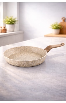 Diez 22 Cm Granit Ezme Tava Cappucino | Yapışmaz Geniş Yüzey Sote, Kavurma ve Kahvaltılık