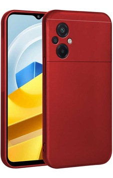 Xiaomi Poco M5 Kılıf Zore Premier Silikon Kapak Kırmızı Xiaomi Poco M5 Kılıf Zore Premier Silikon Kapak Kırmızı