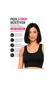 Mrm Pro Kadın Siyah Spor Crop Sütyen Pedli Destekli Toparlayıcı Büstiyer Siyah Siyah Mrm Pro Kadın Siyah Spor Crop Sütyen Pedli Destekli Toparlayıcı Büstiyer Siyah Siyah