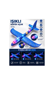 Led Işıklı Köpük Uçak Oyuncak -büyük Boy Hafif Ve Dayanıklı Eva Köpük Kolay Kurulum Açık Hava Çocuk Oyuncağı Mavi - 921717685 Led Işıklı Köpük Uçak Oyuncak -büyük Boy Hafif Ve Dayanıklı Eva Köpük Kolay Kurulum Açık Hava Çocuk Oyuncağı Mavi - 921717685