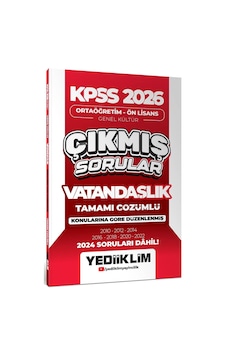 Yediiklim 2026 Kpss Ortaöğretim Ön Lisans Genel Kültür Vatandaşlık Tamamı Çözümlü Çıkmış Sorular 2024 Soruları Dahil Yediiklim 2026 Kpss Ortaöğretim Ön Lisans Genel Kültür Vatandaşlık Tamamı Çözümlü Çıkmış Sorular 2024 Soruları Dahil