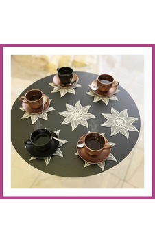 Gees Global 6 Lı Dantel Kahve Sunumluğu 15x15 Cm Asorti Desenli Dekoratif Bardak Altlığı Gbzs Gees Global 6 Lı Dantel Kahve Sunumluğu 15x15 Cm Asorti Desenli Dekoratif Bardak Altlığı Gbzs