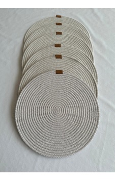 Yuvarlak Amerikan Servis Sofra Altlığı, Masa Dekoru Supla 33x33 6lı Beyaz Yuvarlak Amerikan Servis Sofra Altlığı, Masa Dekoru Supla 33x33 6lı Beyaz