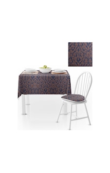 Damask Desenli Mavi Dijital Baskılı Süet Dokuma Masa Örtüsü 140x220 Damask Desenli Mavi Dijital Baskılı Süet Dokuma Masa Örtüsü 140x220