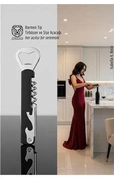 Barmen Tip Çelik Profesyonel Tirbüşon Ve Şişe Açacağı Kombine Set 722723 Çok Renkli Barmen Tip Çelik Profesyonel Tirbüşon Ve Şişe Açacağı Kombine Set 722723 Çok Renkli