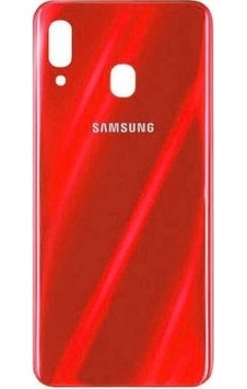 Samsung Uyumlu A20 - A205 Arka Kapak Batarya Pil Kapağı Kırmızı