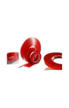 Çift Taraflı Bant 20mm X 5 Mt. Kırmızı Şeffaf Çift Taraflı Bant 20mm X 5 Mt. Kırmızı Şeffaf