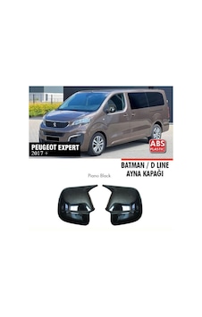 Peugeot Expert Batman Yarasa Ayna Kapağı Piano Black 2017+ Peugeot Expert Batman Yarasa Ayna Kapağı Piano Black 2017+
