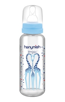Hanymish Cam Biberon 240 ML - Mavi Hanymish Cam Biberon 240 ML - Mavi