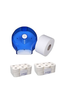 Mini Jumbo Tuvalet Kağıdı 12 Rulo 2 Koli + 1 Aparat
