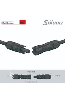 Staubli Mc4 Su Geçirmez 1 Erkek 1 Dişi Konnektör Takımı