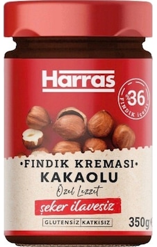 Şeker İlavesiz Kakaolu Fındık Kreması 350 Gr Şeker İlavesiz Kakaolu Fındık Kreması 350 Gr