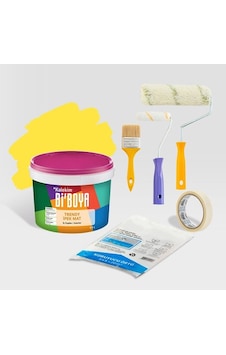 Bi Boya Tek Oda Boyama Seti 2.5 L Coşkulu Sarı