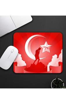 Atatürk Ve Bayrak Baskılı Mouse Pad 23x19cm Fare Altlığı Kaydırmaz Taban De601 Mousepad Atatürk Ve Bayrak Baskılı Mouse Pad 23x19cm Fare Altlığı Kaydırmaz Taban De601 Mousepad