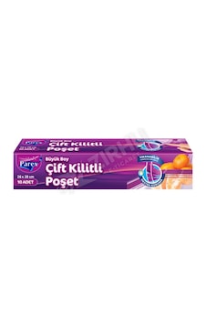 2 Adet Parex Çift Kilitli Buzdolabı Poşeti Büyük Boy 2 Adet Parex Çift Kilitli Buzdolabı Poşeti Büyük Boy