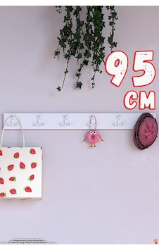 Arı 18 Kancalı Genç Odası Askısı 3'lü Set 81,4x9,6 Cm - Şık Tasarım, Çok Amaçlı Düzenleyici Beyaz Arı 18 Kancalı Genç Odası Askısı 3'lü Set 81,4x9,6 Cm - Şık Tasarım, Çok Amaçlı Düzenleyici Beyaz