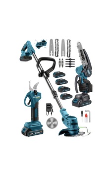 Dragro DRG-4M 3'lü Bahçe Seti 4 Akü Otomatik Yağlı Testere + Dal Kesme Makası + Akülü Tırpan Dragro DRG-4M 3'lü Bahçe Seti 4 Akü Otomatik Yağlı Testere + Dal Kesme Makası + Akülü Tırpan