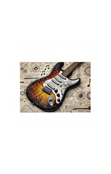 Klasik Elektro Gitar Model Mdf Tablo Klasik Elektro Gitar Model Mdf Tablo