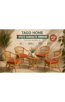 Tago Home 4lü Visco Sandalye Minderi Seti 45 45 Cm Kiremit Tago Home 4lü Visco Sandalye Minderi Seti 45 45 Cm Kiremit